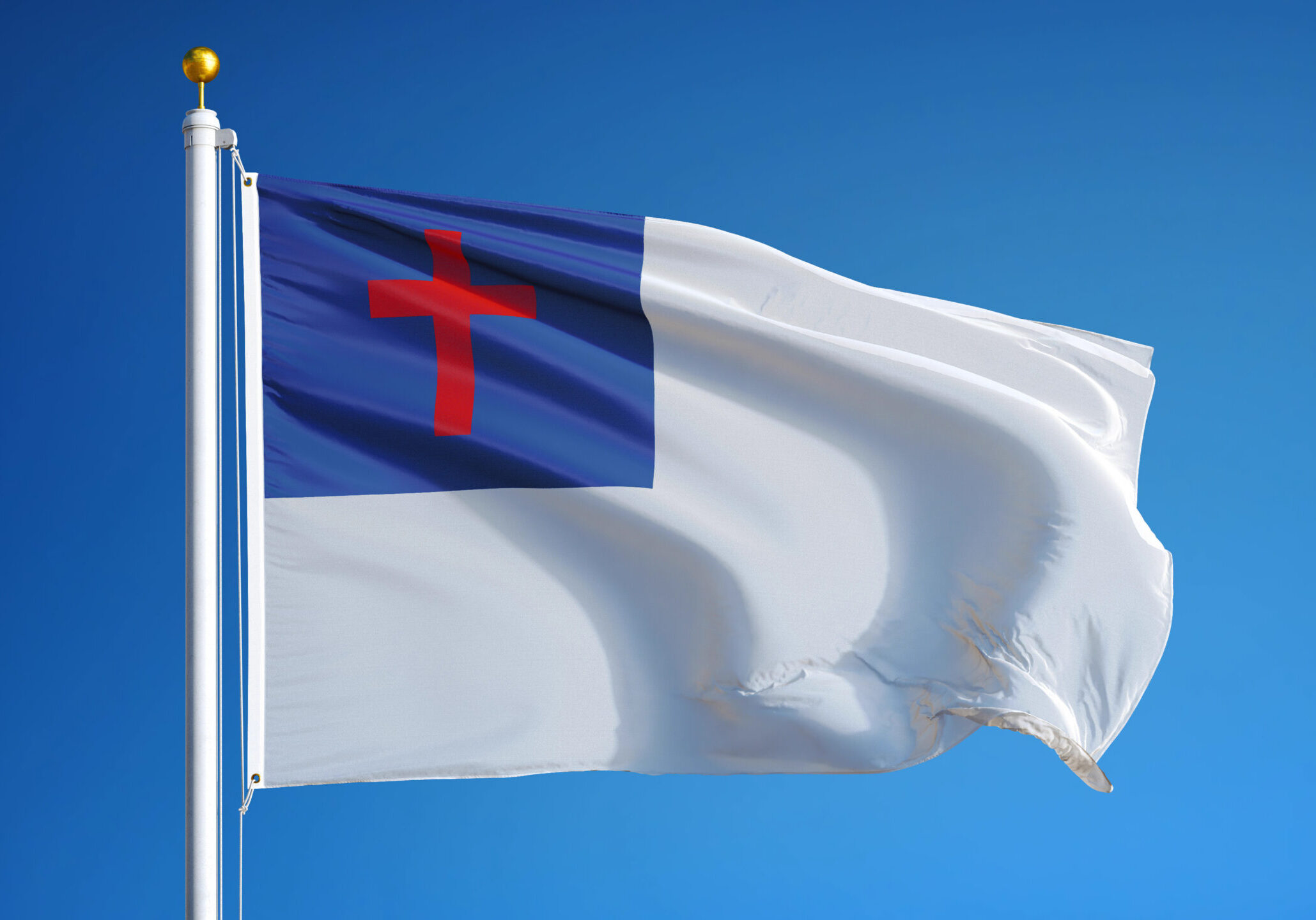 Christian Flag Flying new